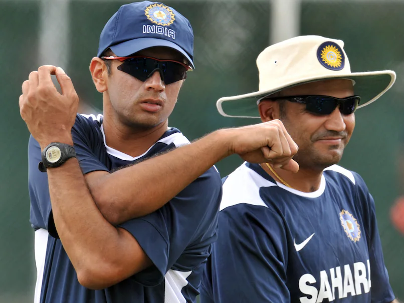 Virender Sehwag and Rahul Dravid Virender Sehwag and Rahul Dravid