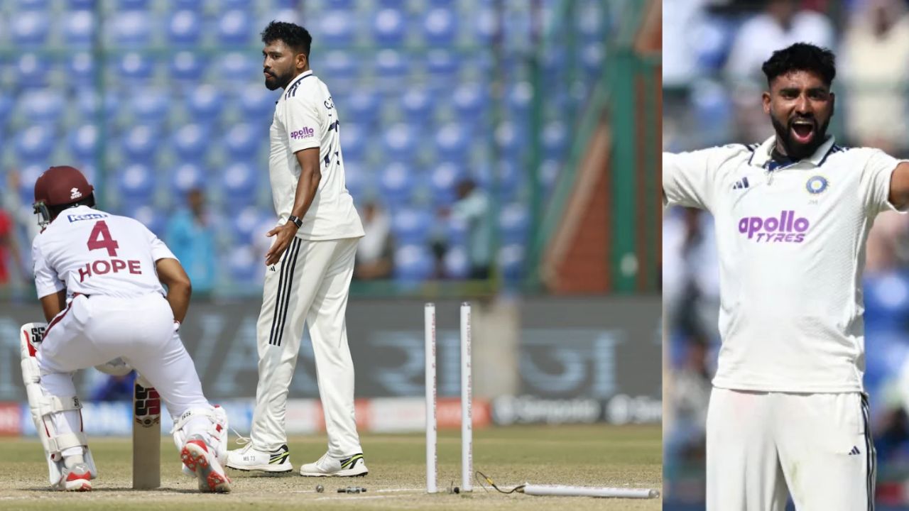 Mohammed Siraj make Shai Hope clean Bold celebrated in his siuu style