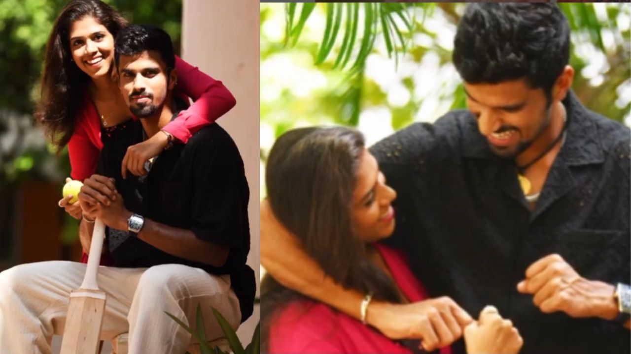 Washington sundar spotted with beautiful girl named shailaja