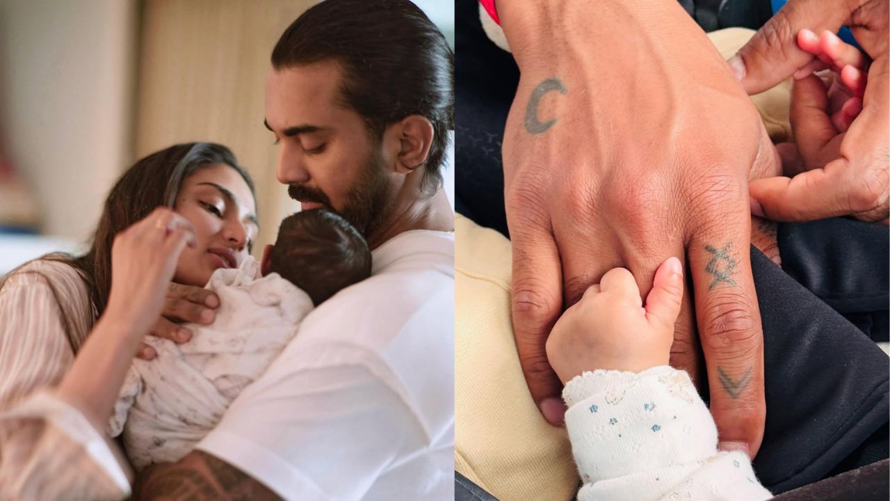 KL Rahul Share Image with his daughter