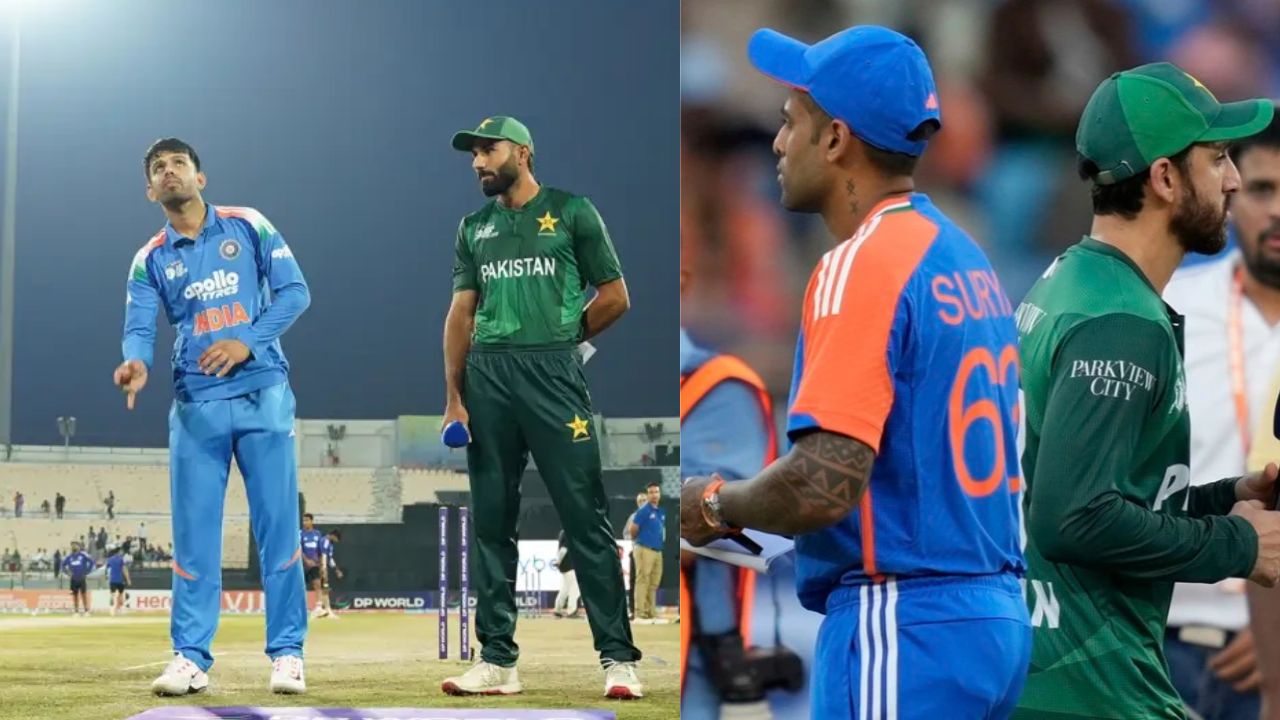 Image Jitesh Sharma follow suryakumar yadav foot step no handshake in IND A vs PAK A Match