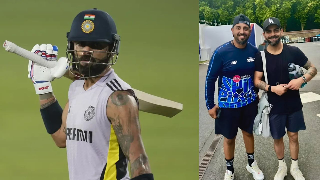 Virat Kohli had two-hour session in the indoor nets at Lord’s cricket stadium photos get viral