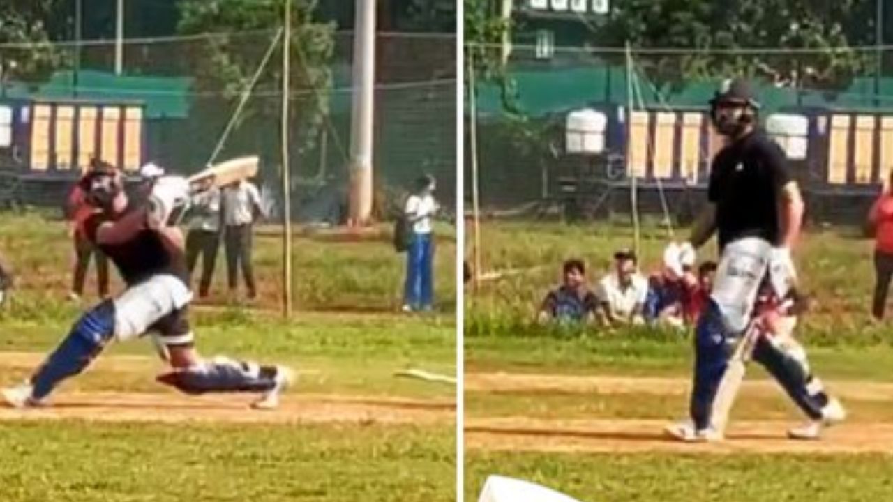 IND vs AUS ODI Series Rohit Sharma practice session at Shivaji park video went viral