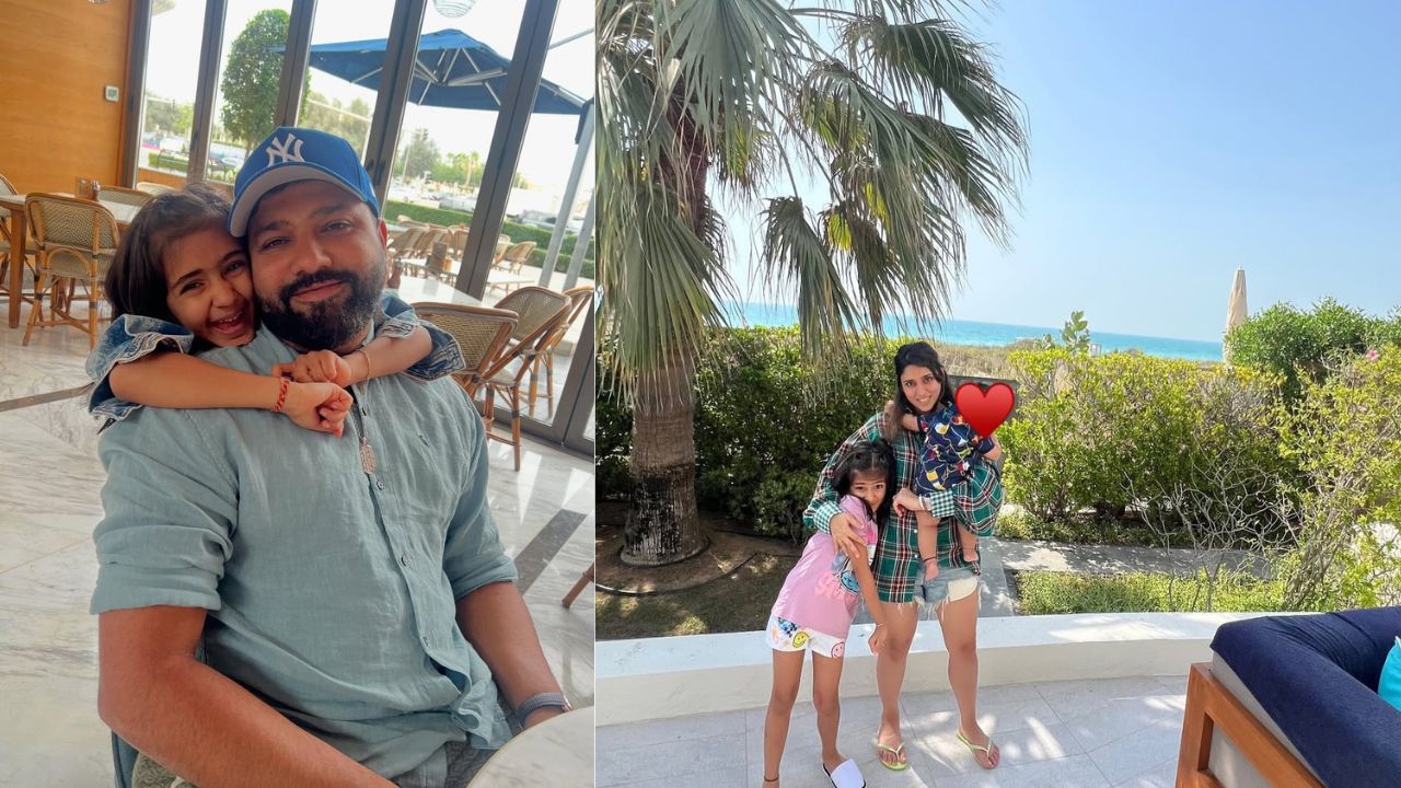 Rohit Sharma daughter Samira first time tie rakhi to his brother ahaan photo went viral