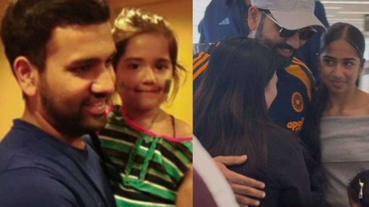 Rohit Sharma met his cutest fan again in Adelaide give hug on airport photo went viral
