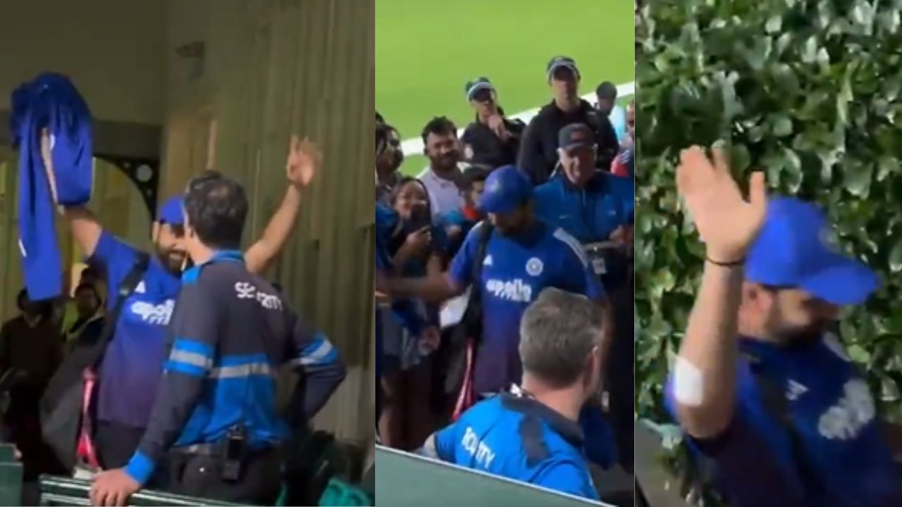 Rohit Sharma raised his hand and bid farewell to Sydney ground video goes viral IND vs AUS 3rd ODI