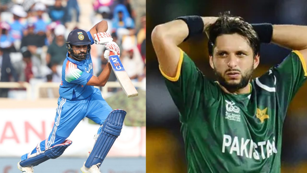 Rohit Sharma and Shahid Afridi
