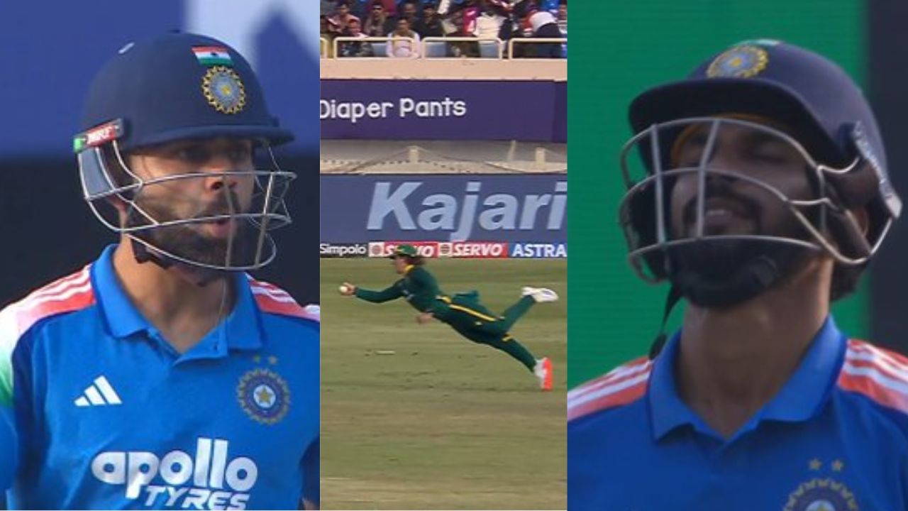Dewald Brevis takes Ruturaj Gaikwad catch by one hand Virat Kohli gets shocked video went viral