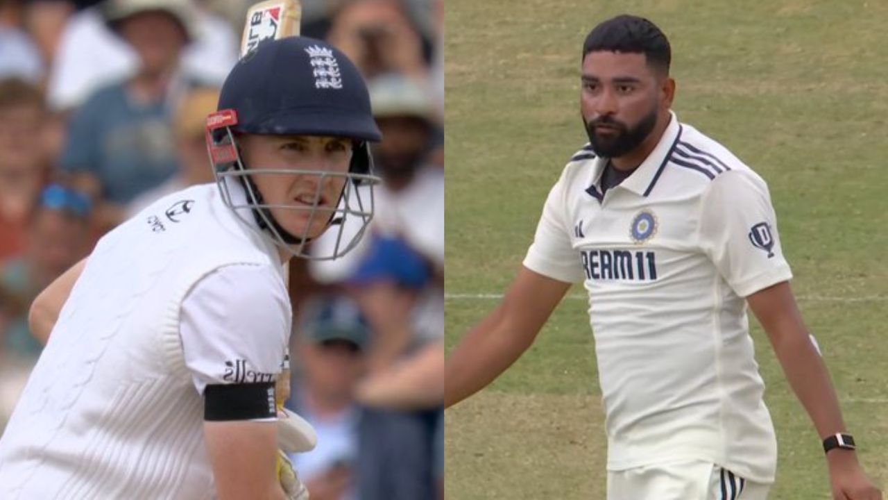 Mohammed Siraj and Harry Brook Fight