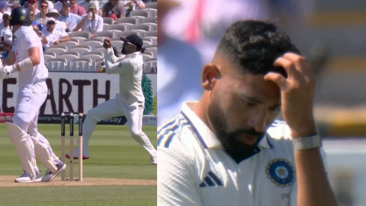 KL Rahul Drop Catch, Mohammed Siraj Reaction