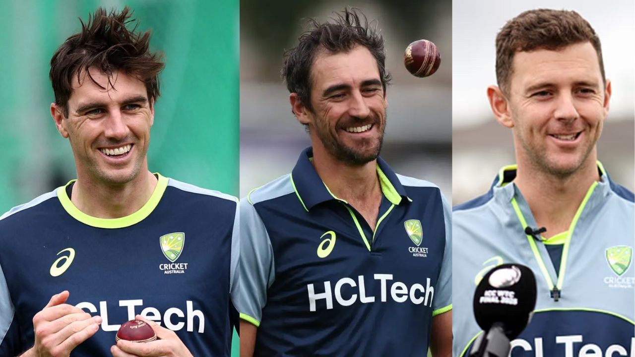 Josh Hazlewood Pat Cummins And Mitchell Starc Josh Hazlewood Pat Cummins And Mitchell Starc