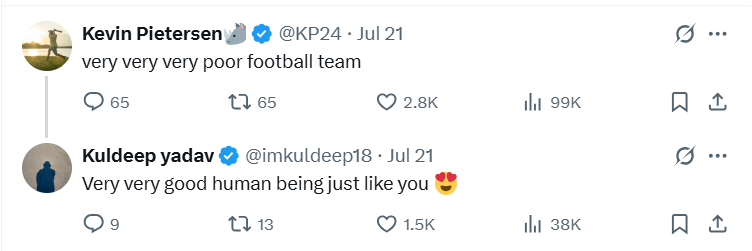 Kuldeep Yadav And Kevin Pietersen Kuldeep Yadav And Kevin Pietersen