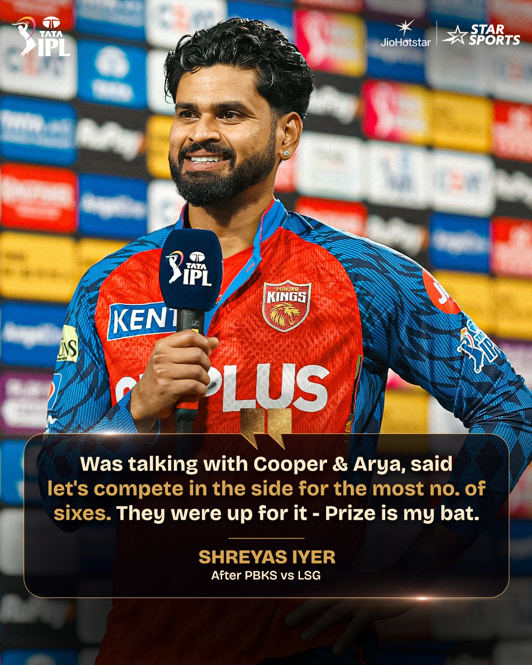Shreyas Iyer on Cooper Connolly & Priyansh Arya