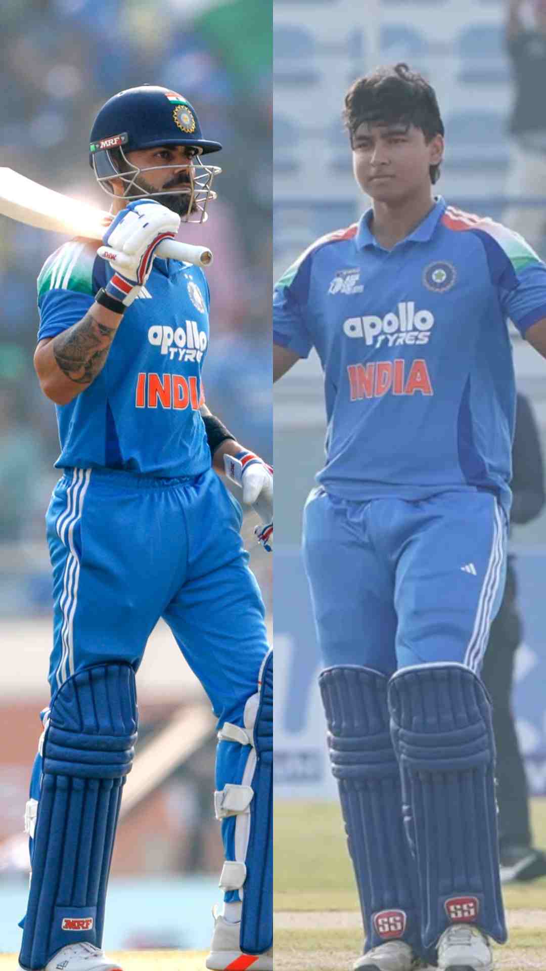 Virat Kohli vs Vaibhav Suryavanshi youth ODI comparison