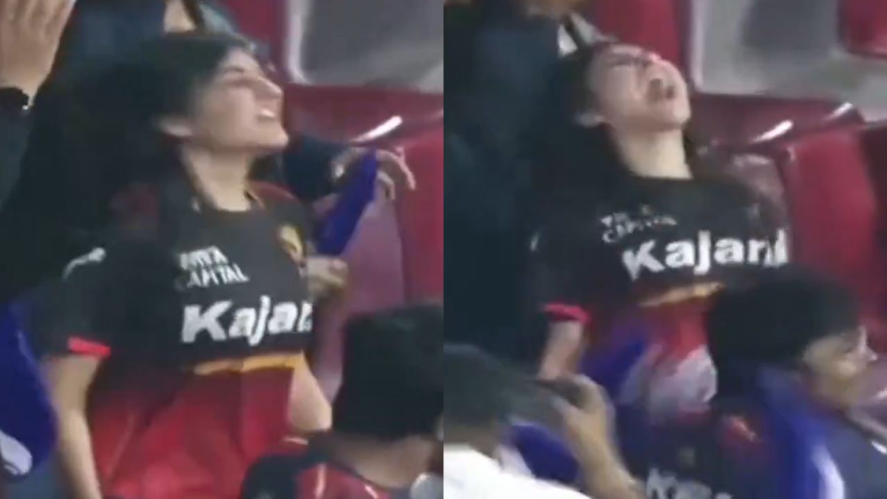 RCB fan girl aggressive celebration