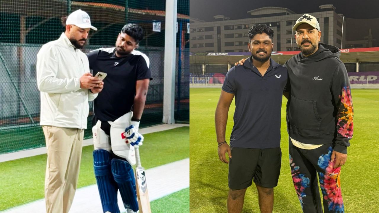 Yuvraj Singh trains Sanju Samson