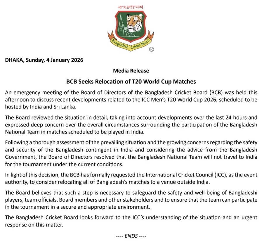 What will happen if Bangladesh don't play the T20 World Cup in India? know ICC rules