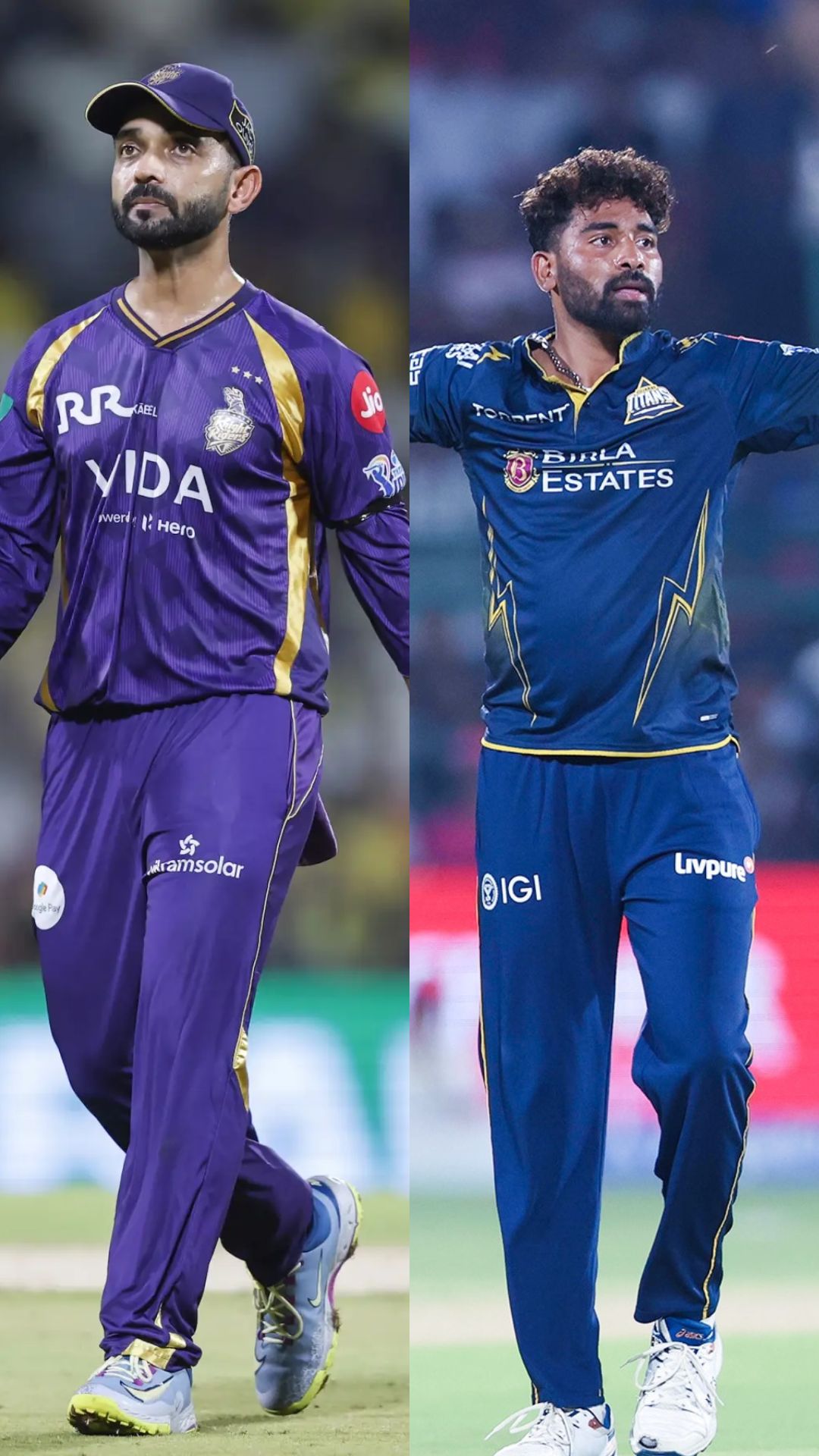 GT Vs KKR Head To Head Record