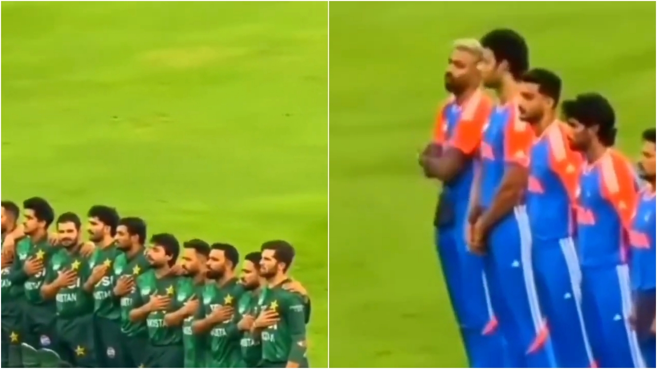 Hardik Pandya During National Anthem IND Vs PAK