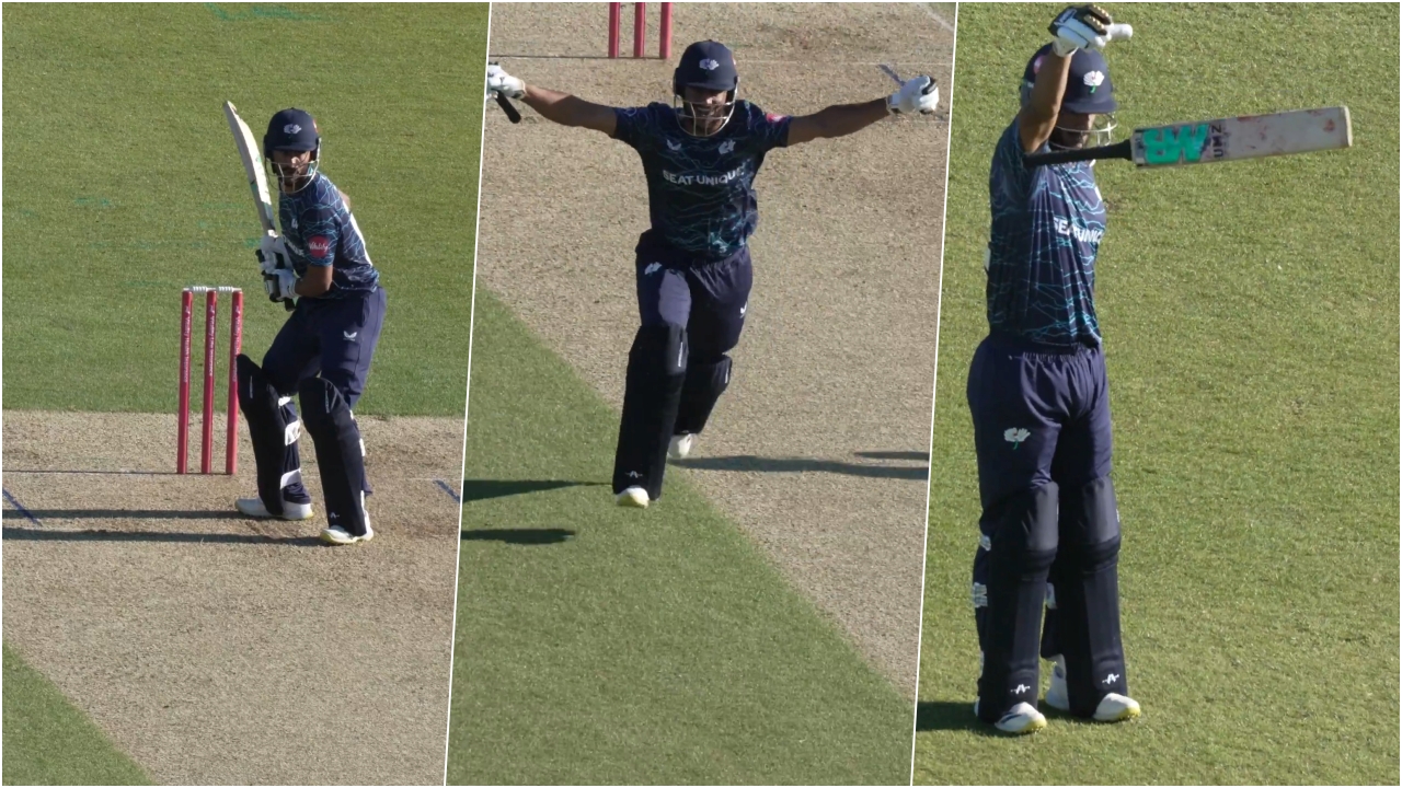 Hasan Ali Bat Drop Celebration