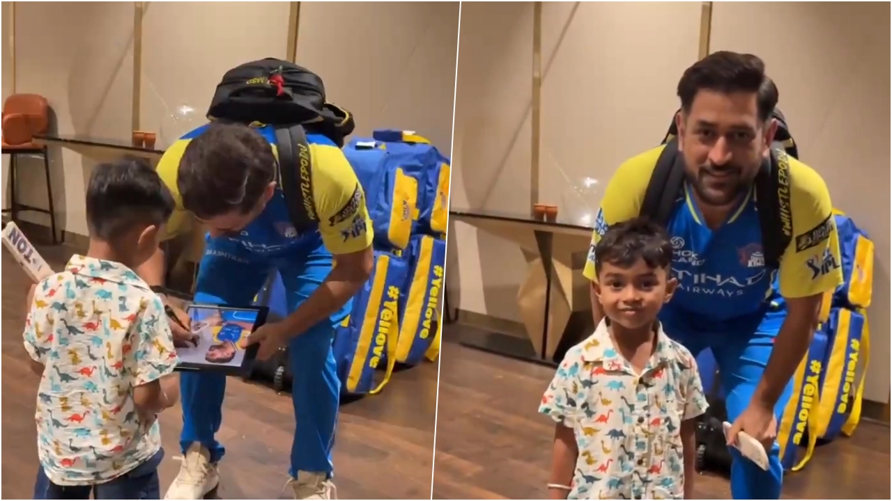 MS Dhoni With A Little Fan