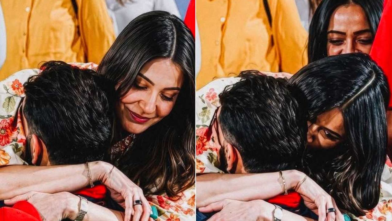 Heartwarming moments: Virat Kohli and Anushka Sharma share a special hug after Qualifier 1