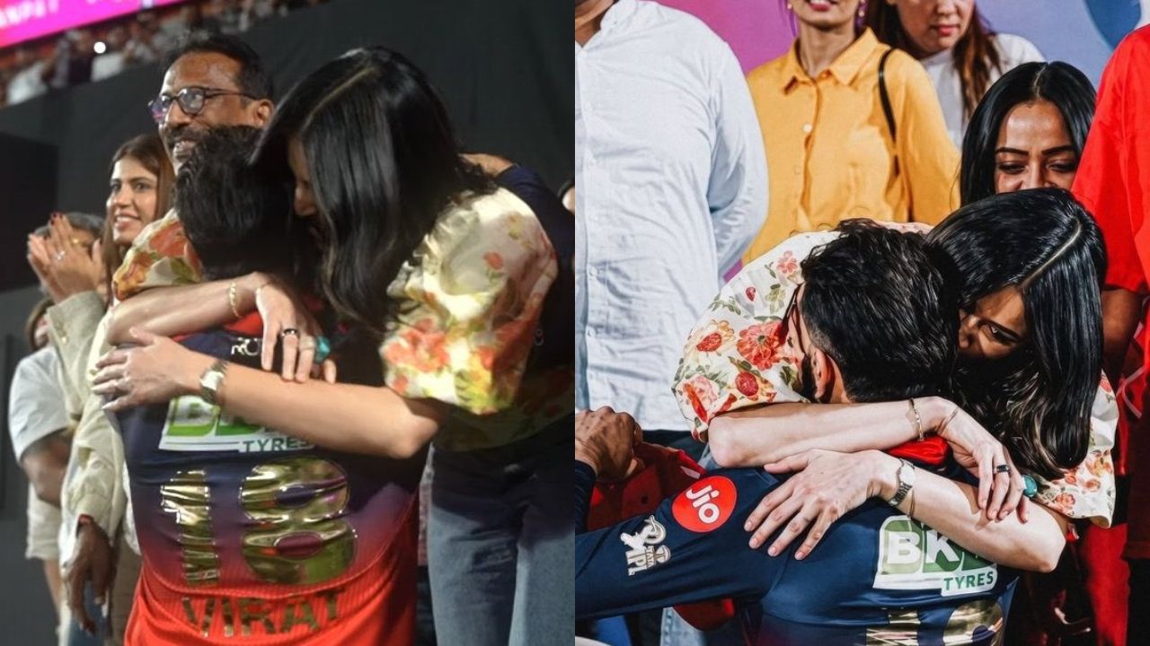 Virat kohli hug Anushka Sharma Virat kohli hug Anushka Sharma