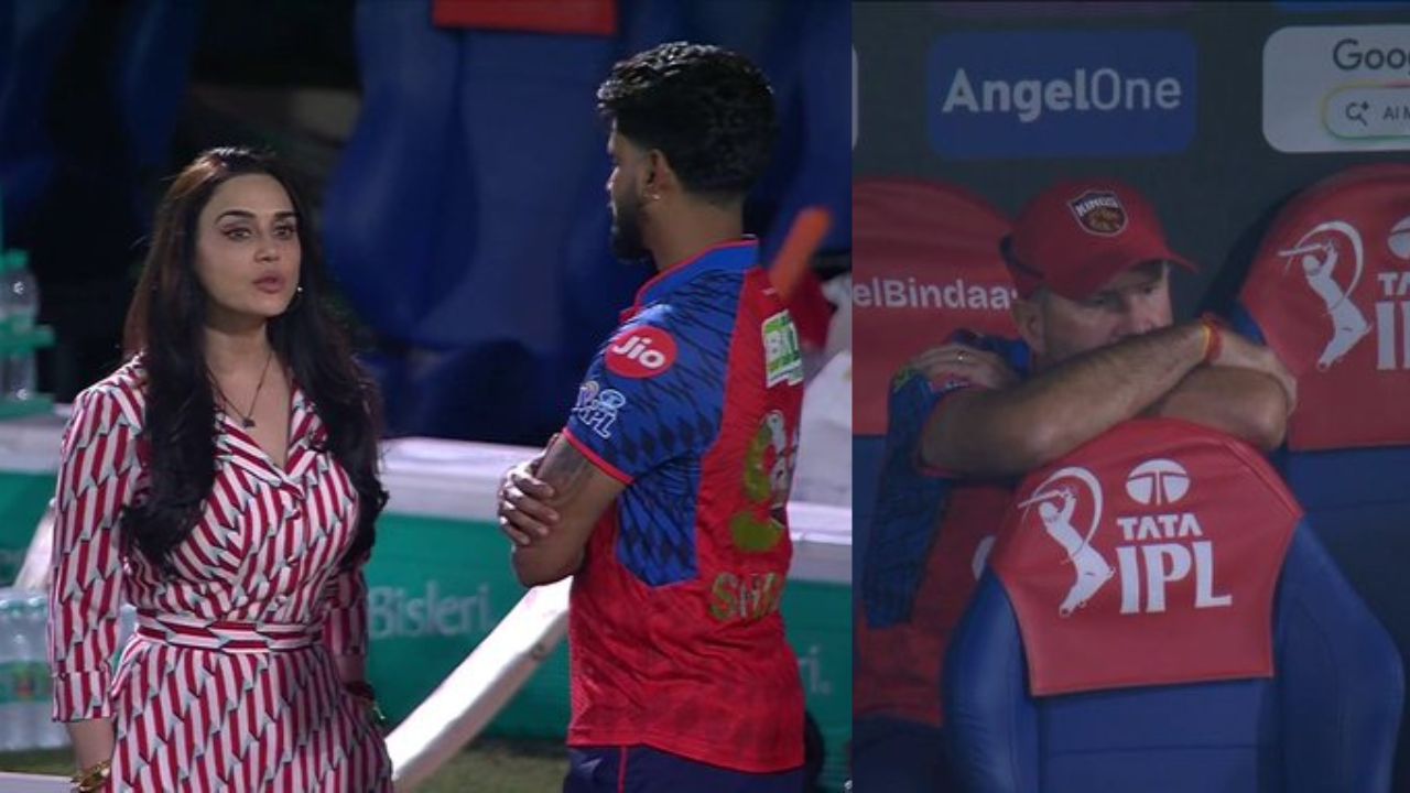 Preity Zinta having a serious chat with Shreyas Iyer after PBKS sixth consecutive loss Coach Ricky Ponting Reaction