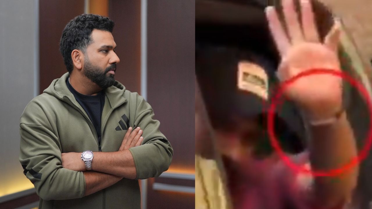 Fans try to snatch Rohit Sharma Rolex Giraffe Watch