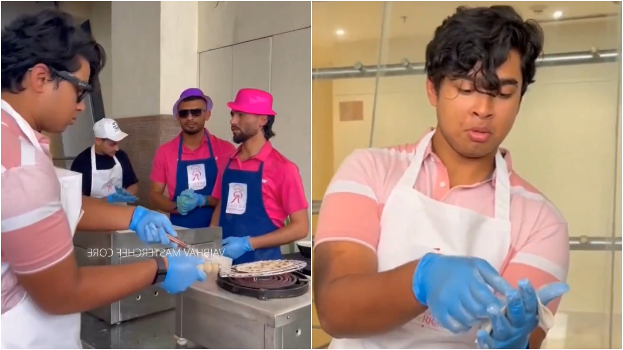 Vaibhav Sooryavanshi Making Roti