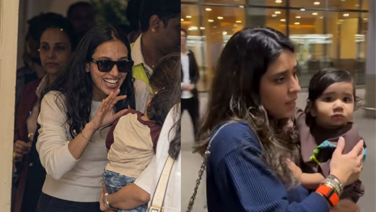 Rohit Sharma Son Playing with Hardik Pandya Girlfriend Mahieka Sharma