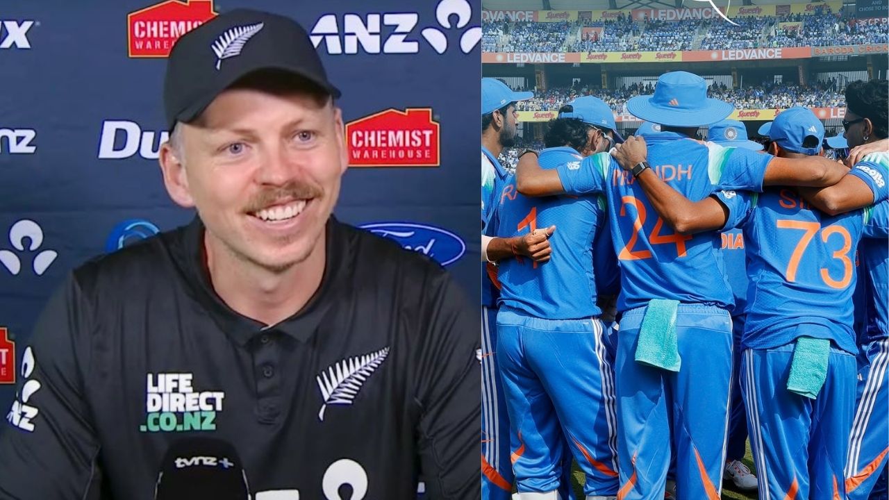 New Zealand Captain Michael Bracewell and Team India in IND vs NZ 2nd ODI