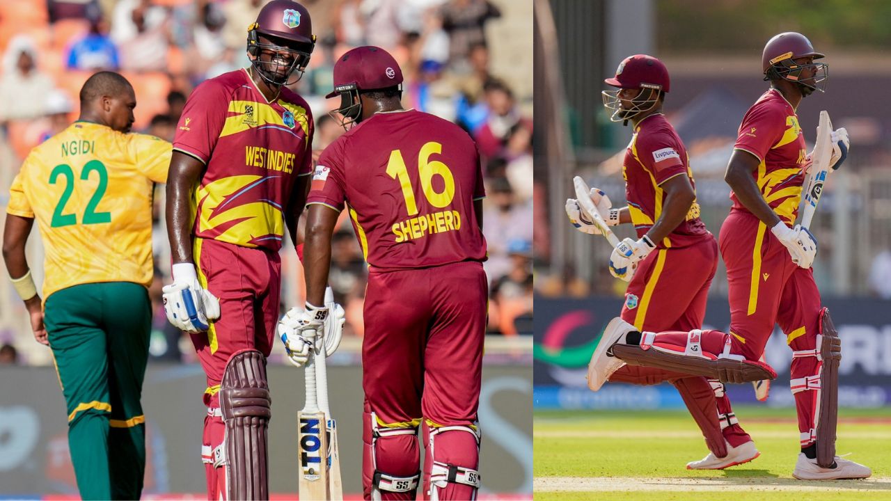 Jason Holder Romario Shepherd create history in SA vs WI Highest 8th wicket partnership ever in T20 WC