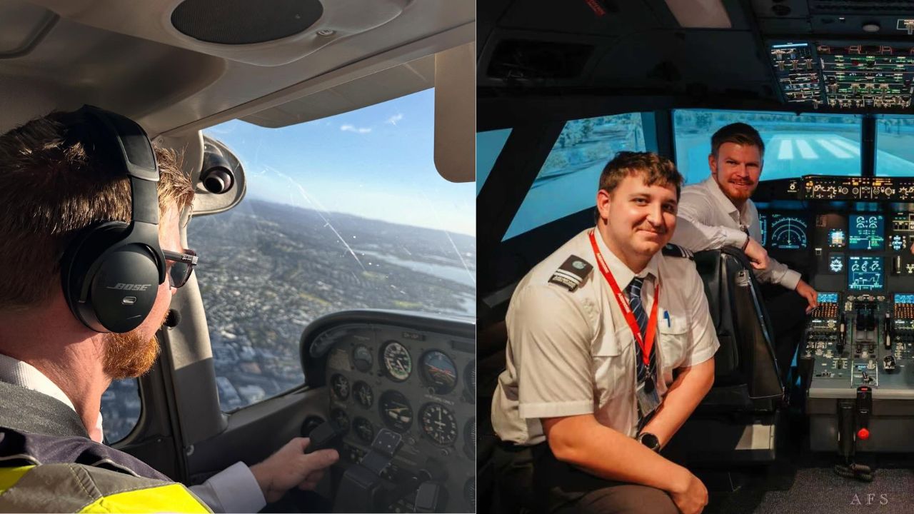 Glenn Phillips flying an aircraft