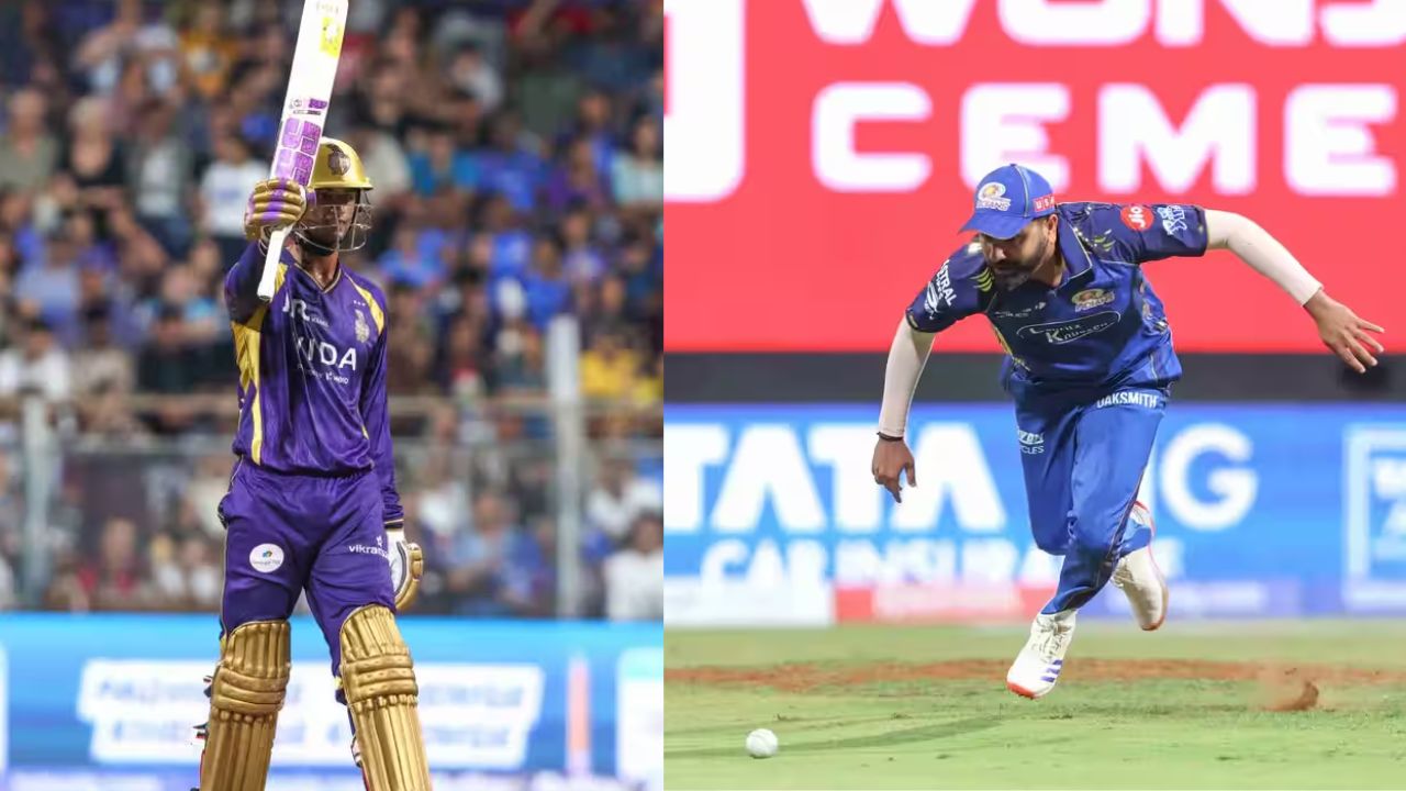 Rohit Sharma drop Angkrish Raghuvanshi catch in MI vs KKR