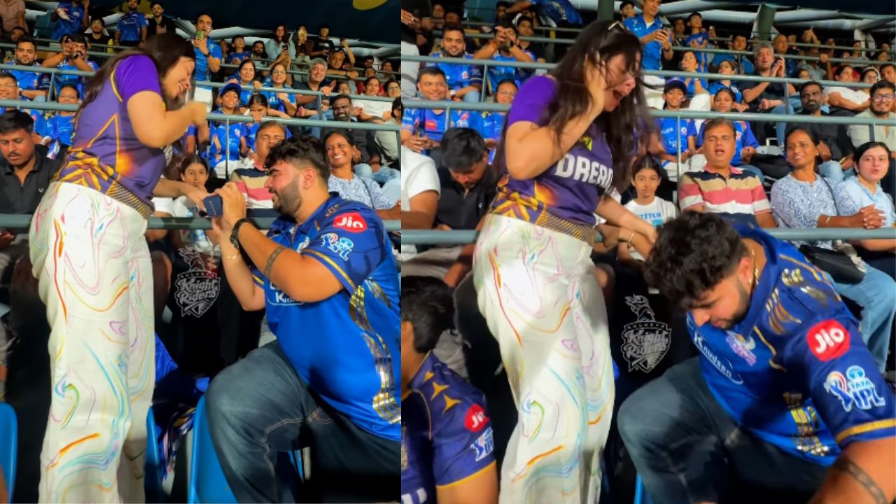 Funny Proposal During MI vs KKR Match