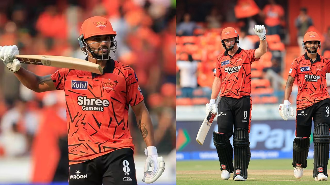 Nitish Reddy Pushpa Celebration hit fifty with Heinrich Klaasen creates history in LSG vs SRH Match
