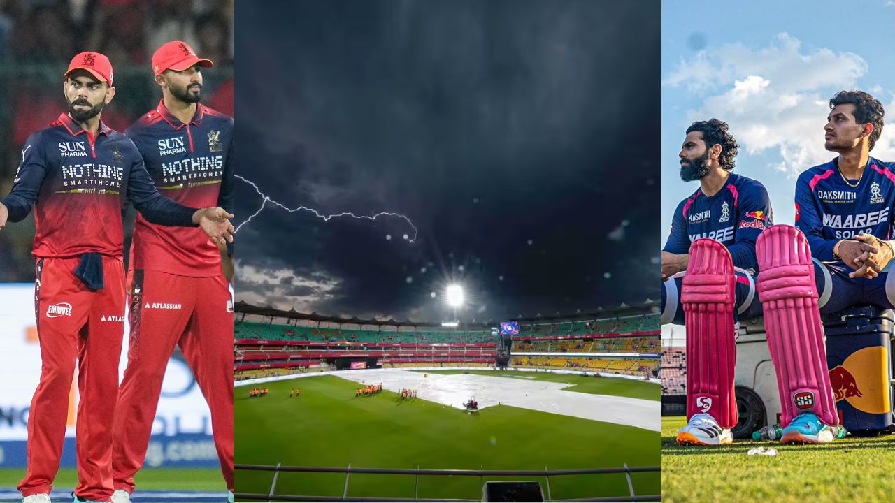 RR vs RCB Toss delayed due to rain