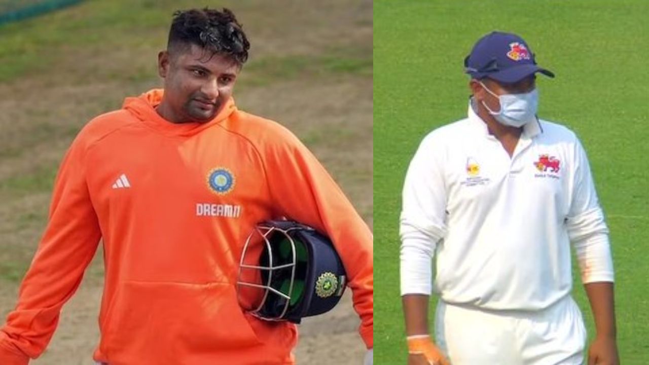 Why Sarfaraz khan wear Mast in Live Match during Ranji Trophy