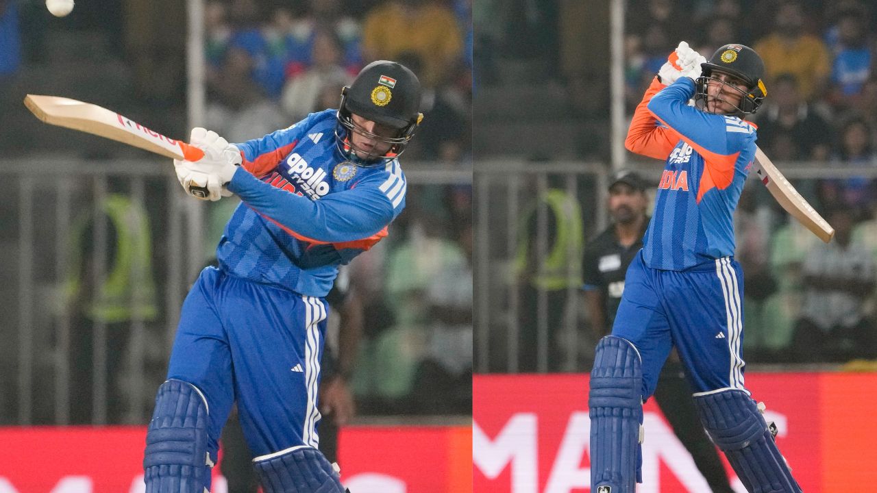 Abhishek Sharma Sixer change ball shape in IND vs NZ 5th T20I