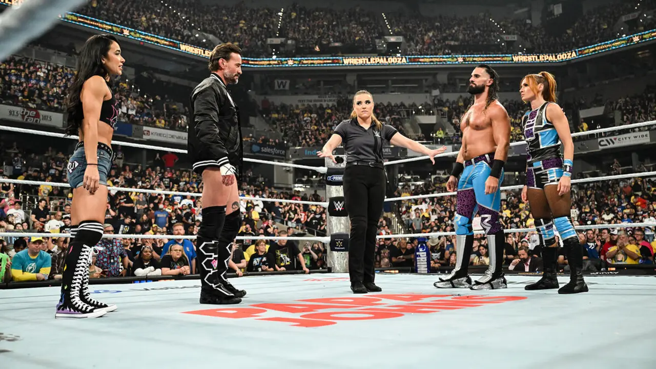 AJ Lee Becky Lynch Seth Rollins CM Punk