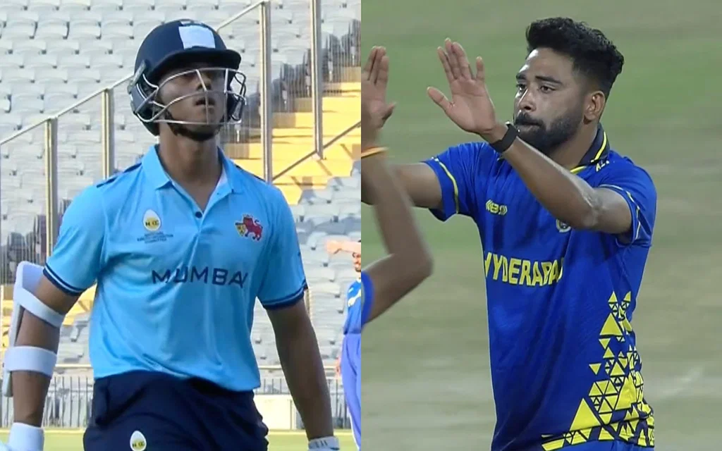 Mumbai Hyderabad SMAT Yashasvi Jaiswal Siraj