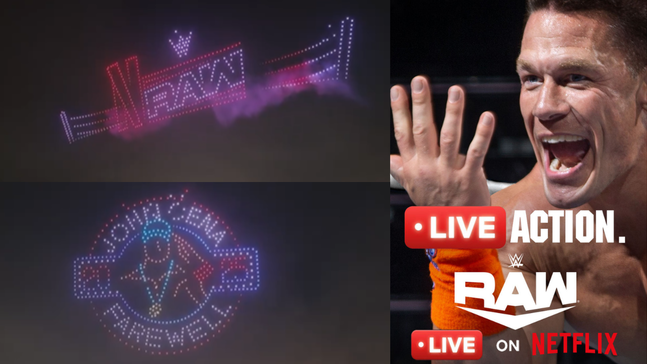 WWE RAW Netflix drone show lights up the skies over LA