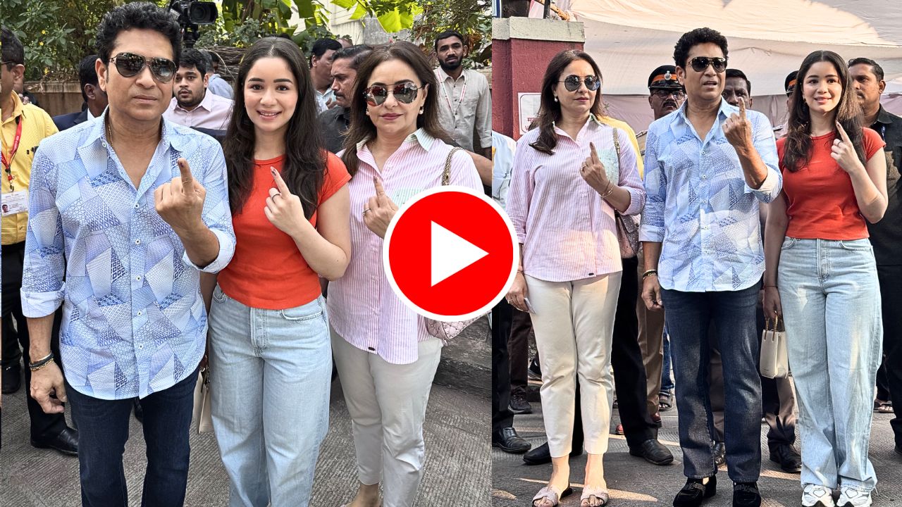 Sachin Tendulkar Casts Vis Vote Maharashtra Elections Voting