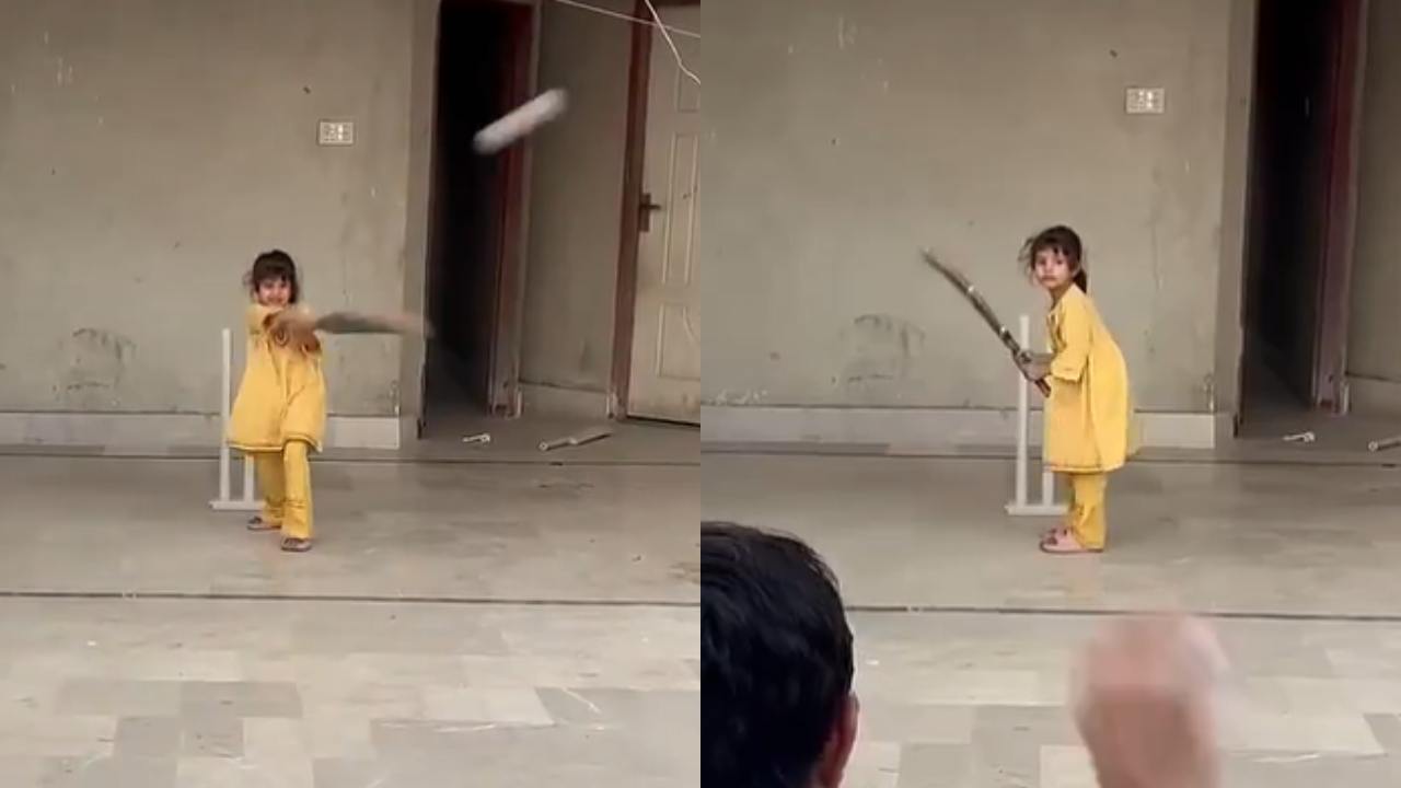 Six year old Sonia Khan Pull Shot Like Rohit Sharma
