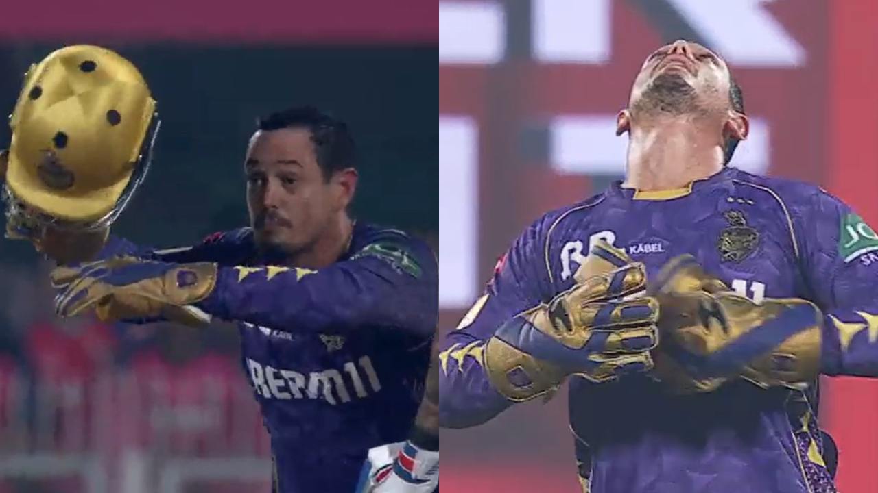 Quinton de Kock Throws Helmet And Took Catch