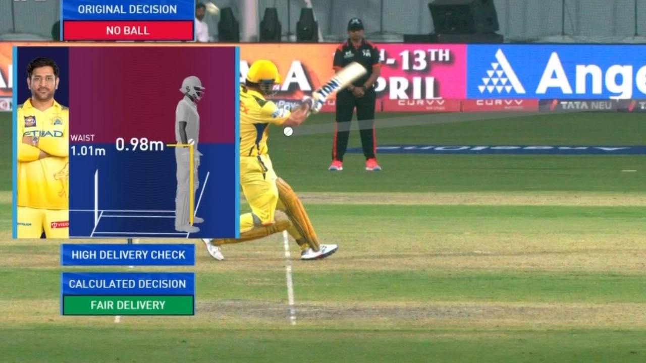 IPL 2025 MS Dhoni no ball controversy and rules