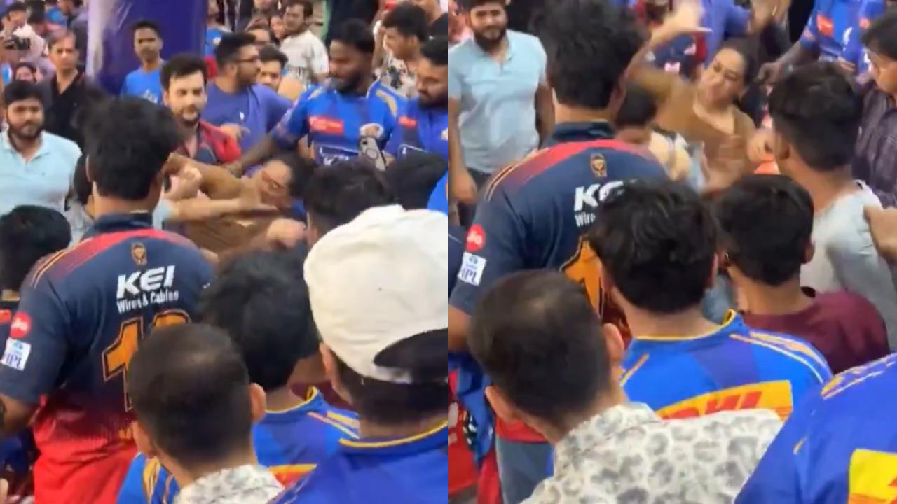 IPL 2025 Fans fight at Delhi Arun Jaitley Stadium
