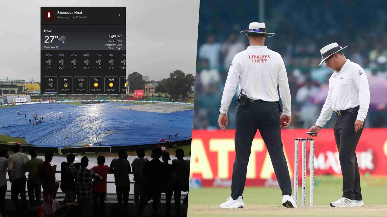 ind vs ban 2nd test 3rd day weather