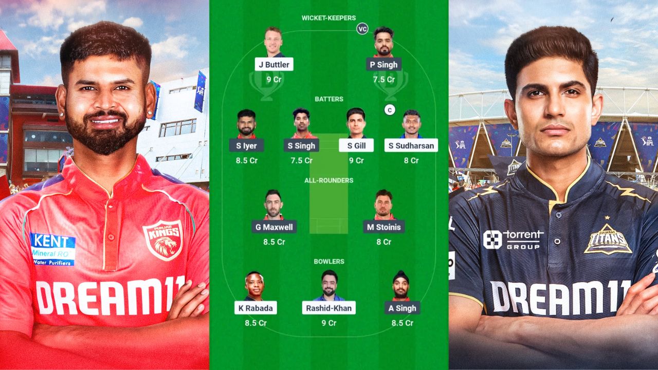 GT Vs PBKS DREAM 11 TEAM AND FANTASY PREDICTION